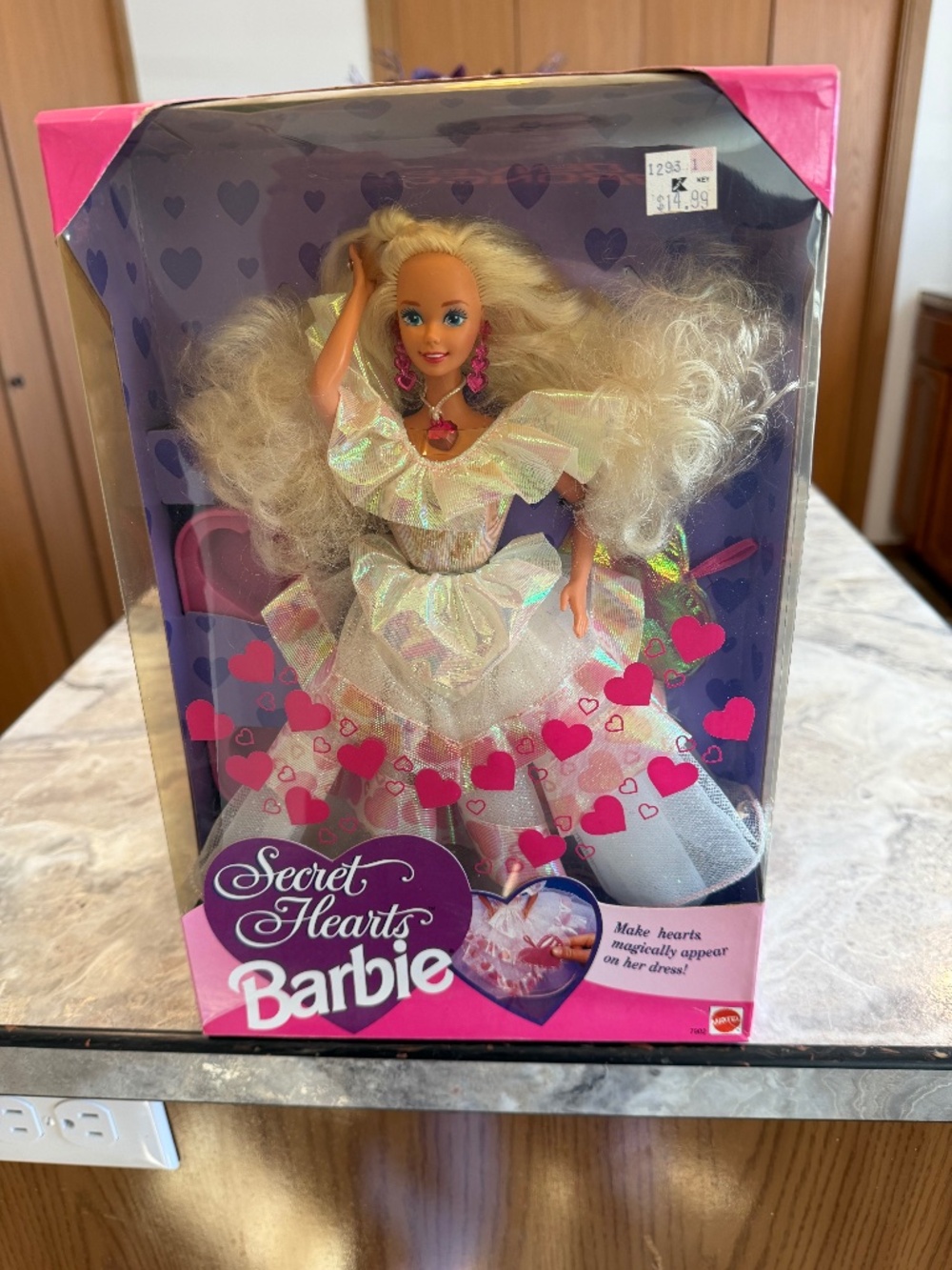 Vintage 1992 Secret Hearts Barbie doll model# 7902 made by Mattel